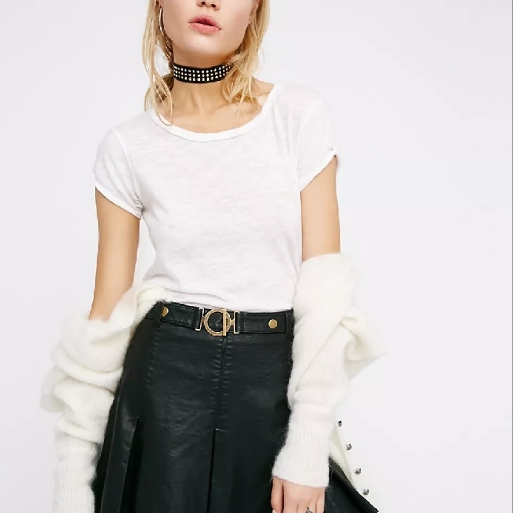 Free People But I Love It vegan leather skirt